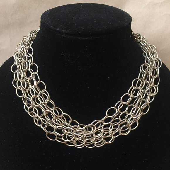 Jewelry - 7 Layers Matte Gold-Colored Chain Necklace